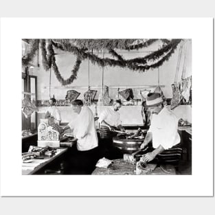 Butcher Shop, 1895. Vintage Photo Posters and Art